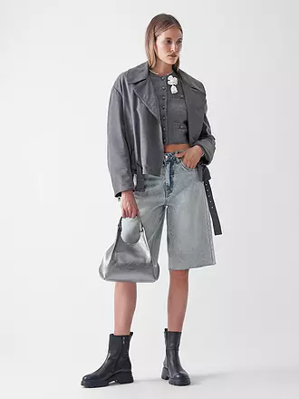 GIANNI CHIARINI | Ledertasche - Hobo Bag DUA | silber